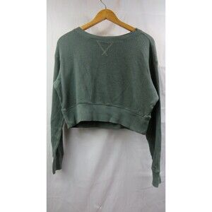 Aerie offline thermal XXS green Cropped Top long sleeve